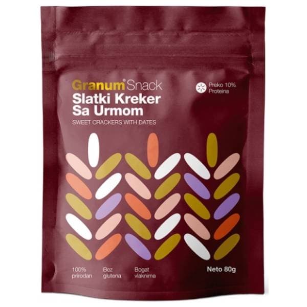 GRANUM Snack slatki kreker sa urmom 80g 0