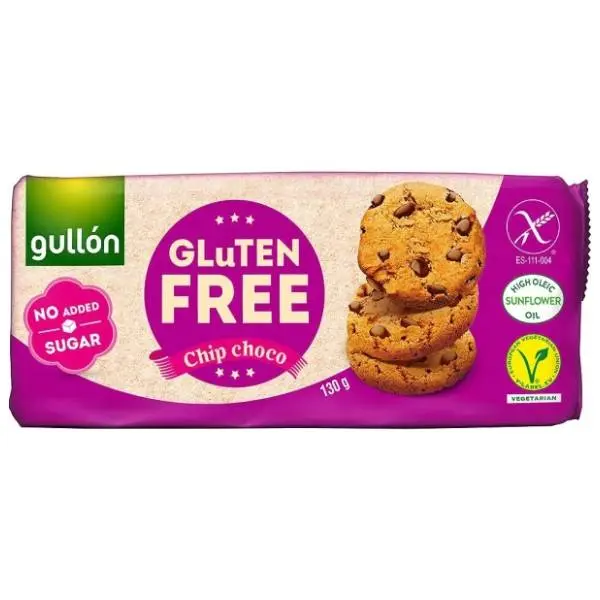 GULLON Chip choco keks bez glutena i šećera 130g 0