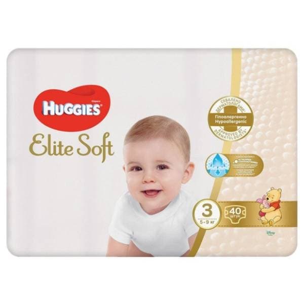 HUGGIES pelene Elite Soft 3 40kom 0