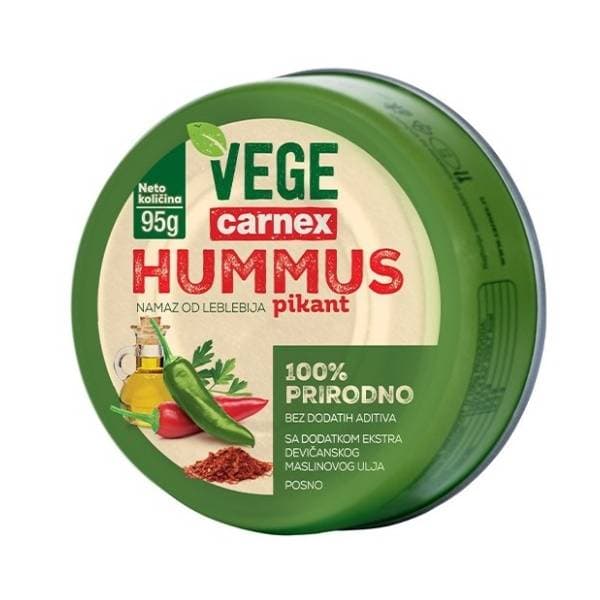 Hummus CARNEX Vege pikant 95g 0