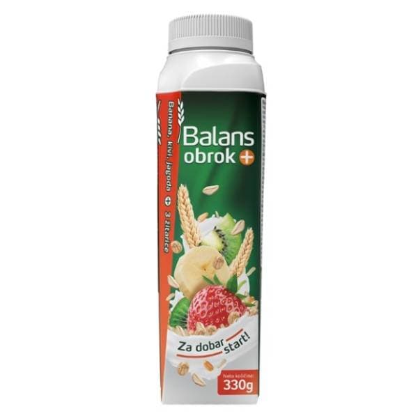 Jogurt IMLEK Balans+ obrok banana kivi jagoda žitarice 330g 0