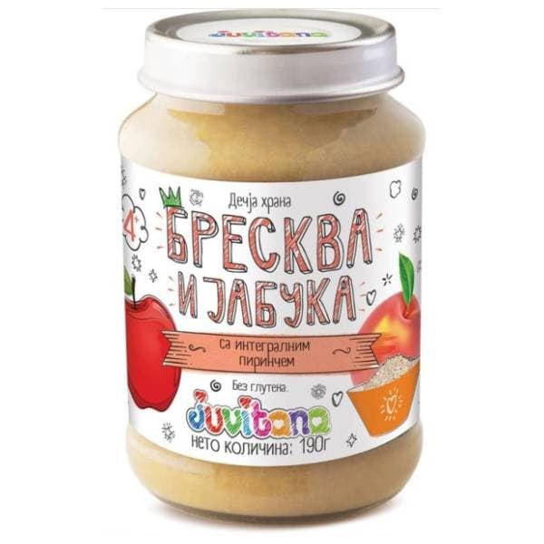 JUVITANA kašica jabuka breskva 190g 0