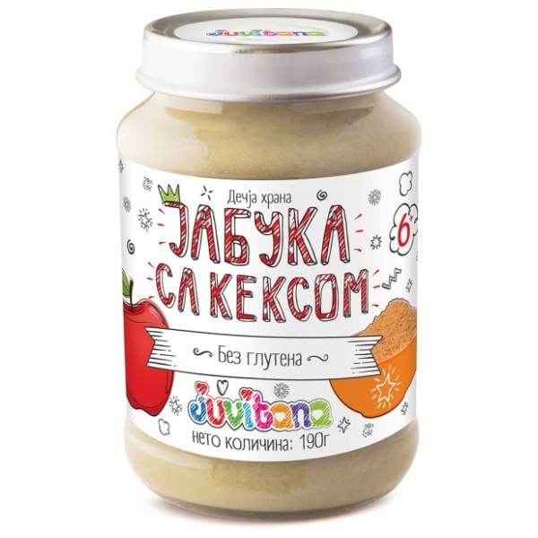 JUVITANA kašica jabuka keks 190g 0