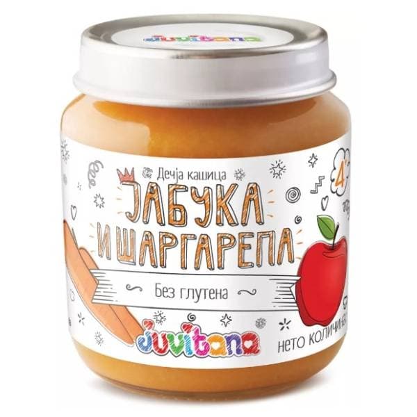 JUVITANA kašica jabuka šargarepa 128g 0
