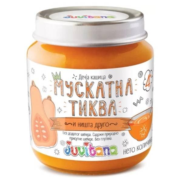 JUVITANA kašica muskatna tikva 128g 0