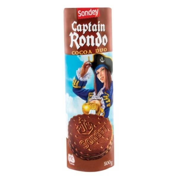 Keks CAPTAIN RONDO Cacao Duo 500g Sondey 0
