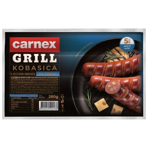 Kobasica CARNEX grill sa sirom 280g 0