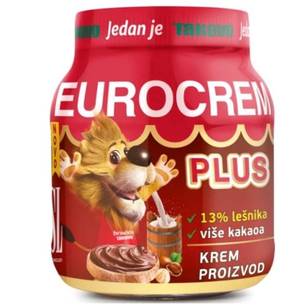 Krem TAKOVO Eurocrem Plus lešnik 350g 0