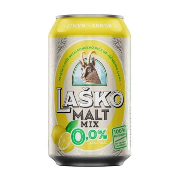 LAŠKO Malt mix lemon 0,0% 0,33l 0