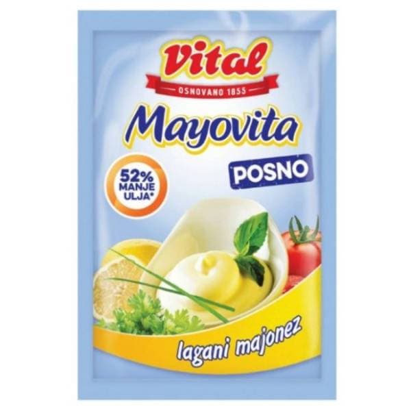 Majonez VITAL Mayovita light kesa 180g 0