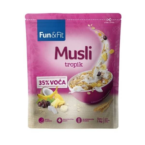 Musli Fun & Fit tropic 1kg 0