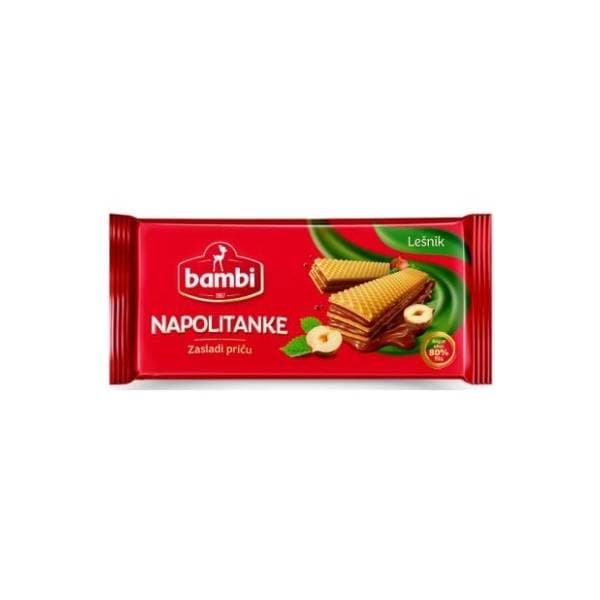Napolitanka BAMBI lešnik 185g 0