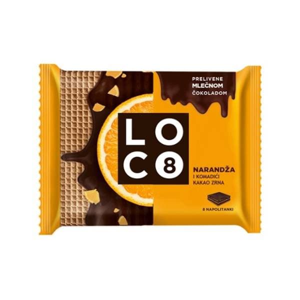 Napolitanka LOCO kakao pomorandža 115g 0