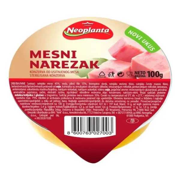Narezak NEOPLANTA mesni 100g 0