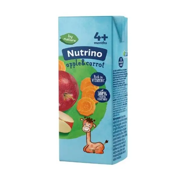NUTRINO sokić jabuka šargarepa 200ml 0