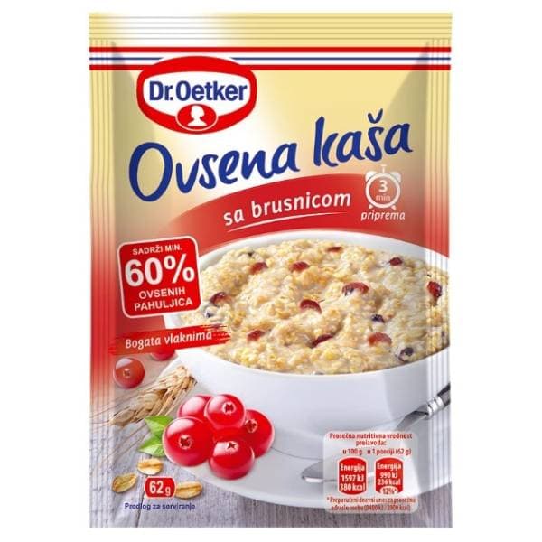 DR.OETKER ovsena kaša brusnica 62g 0