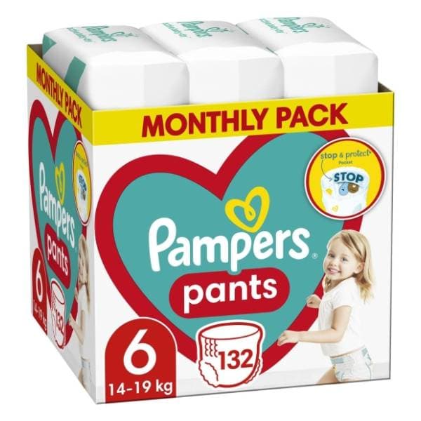 PAMPERS Pants pelene monthly pack 6 132kom 0