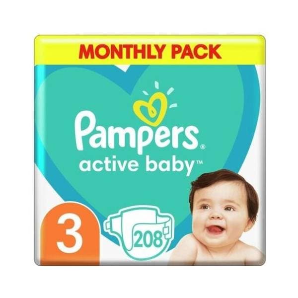 PAMPERS pelene monthly pack MSB 3 208kom 0