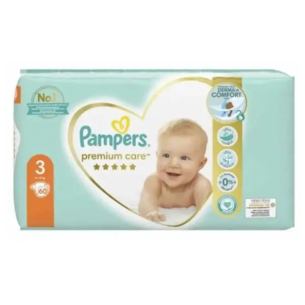 PAMPERS Premium care 3 60kom 0
