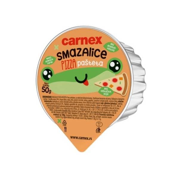 Pašteta CARNEX Smazalice pizza 50g 0