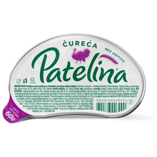 Pašteta PATELINA ćureća 60g 0