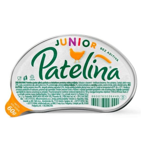 Pašteta PATELINA junior pileća 60g 0
