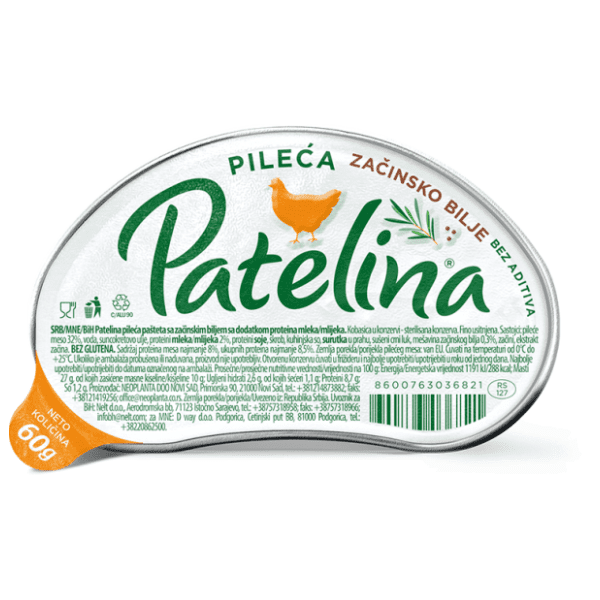 Pašteta PATELINA pileća sa začinskim biljem 60g 0