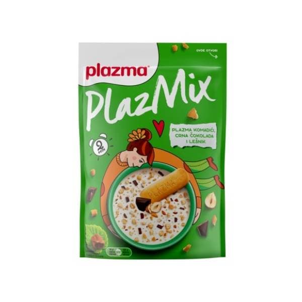 PLAZMIX obrok komadići crna čokolada i lešnik 70g 0