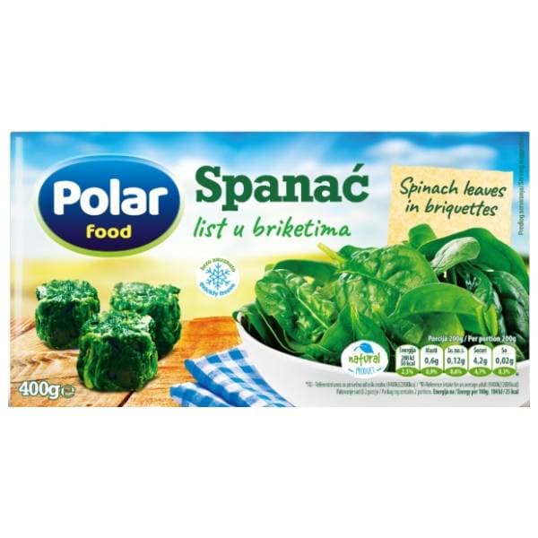 POLAR spanać list u briketu 400g 0