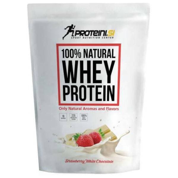 PROTEINI.SI whey protein jagoda bela čokolada 500g 0