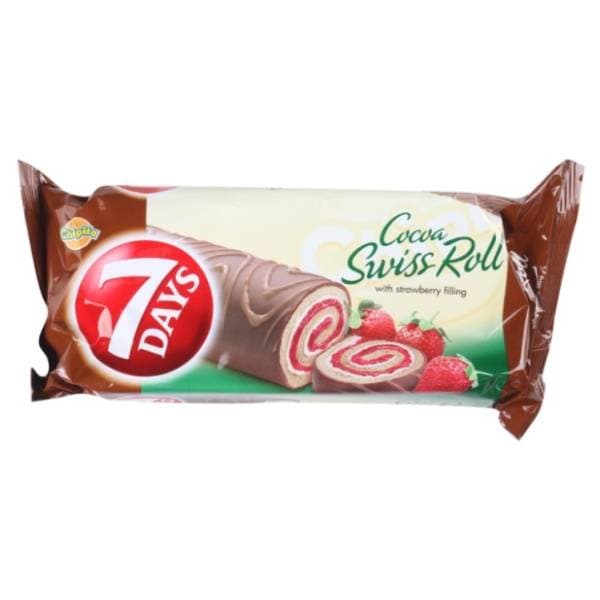 Rolat 7 DAYS Swiss roll strawberry 200g 0