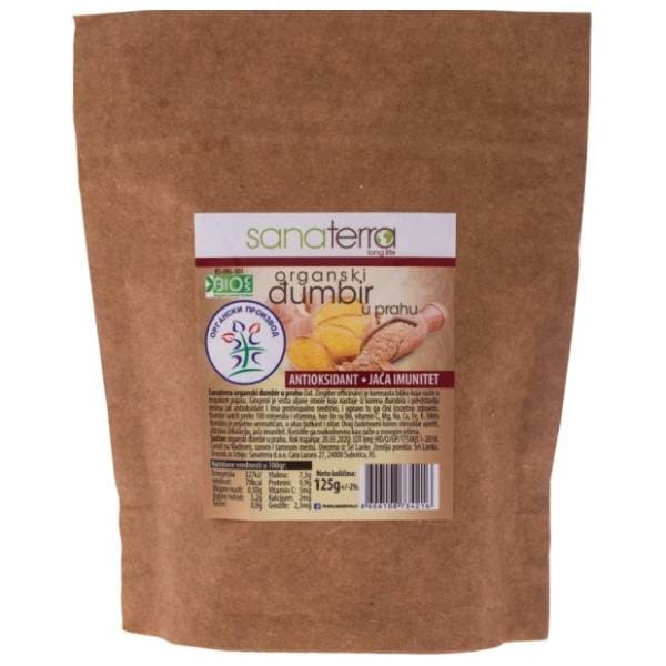 SANATERRA organski đumbir u prahu 125g 0