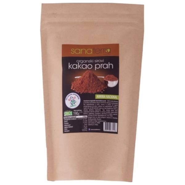SANATERRA organski sirovi kakao prah 190g 0