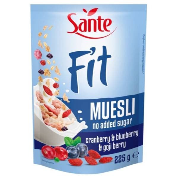 Musli SANTE Fit brusnica borovnica godži bobice 225g 0