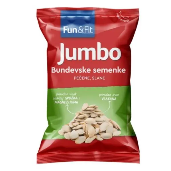 Semenke JUMBO pečene slane 150g 0