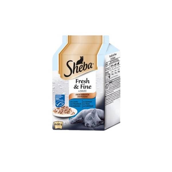 SHEBA hrana za mačke izbor ribe 6x50g 0