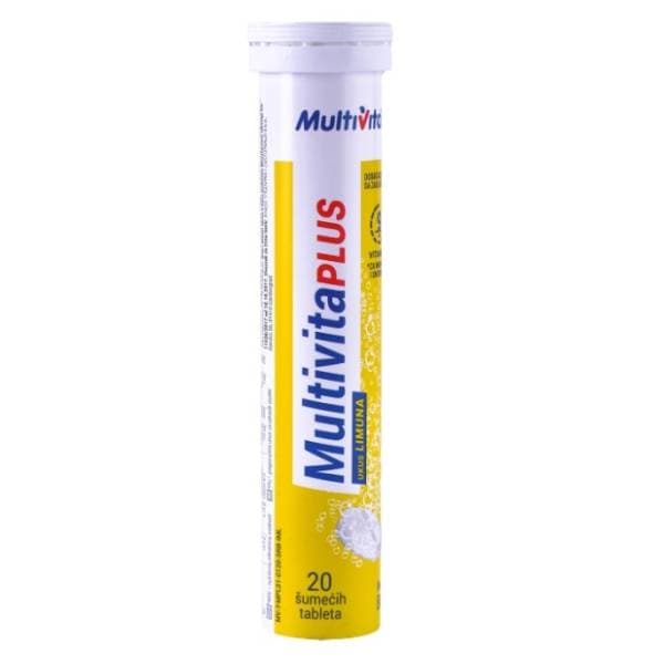 Šumeće tablete MULTIVITA limun bez šećera 80g 0