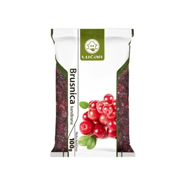Suve brusnice LUČAR kandirane 100g 0