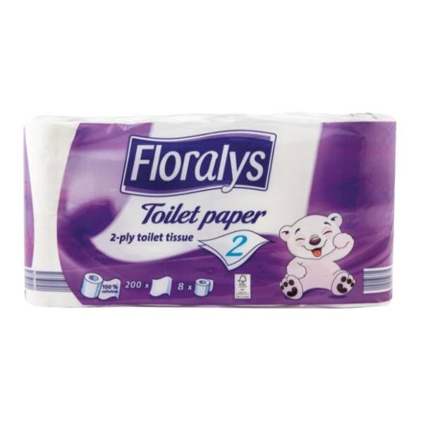 Toalet papir FLORALYS 2sloja 8kom  0