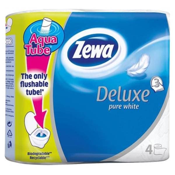 Toalet papir ZEWA pure white 3sloja 4kom 0