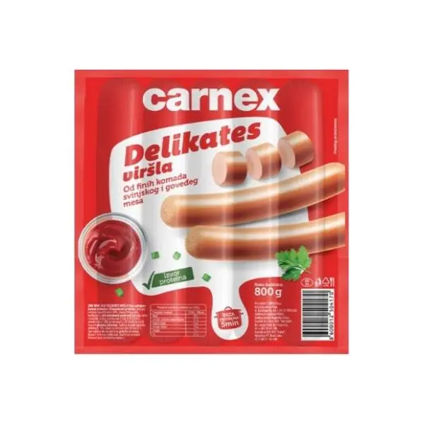 Viršle CARNEX Delikates 800g 0