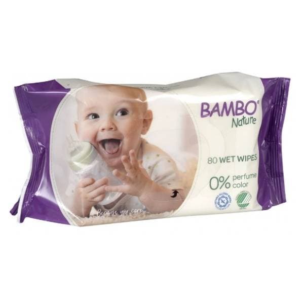 Vlažne maramice BAMBO Nature 0% perfume color 80kom 0