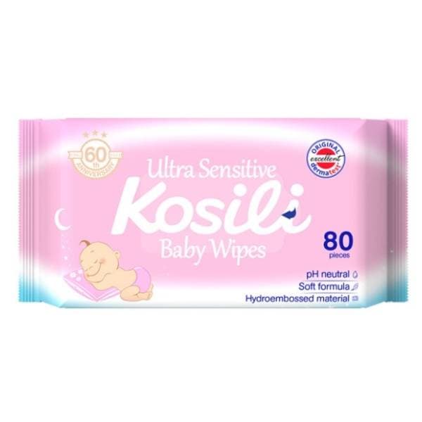 Vlažne maramice KOSILI roze 80kom 0