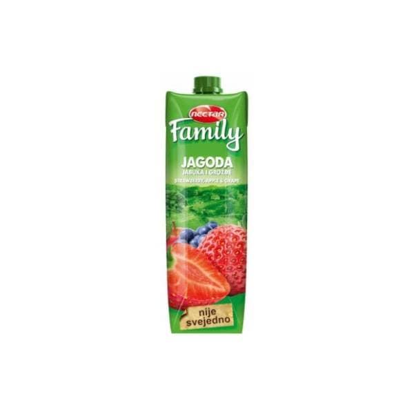 Voćni sok NECTAR Family jagoda 1l 0