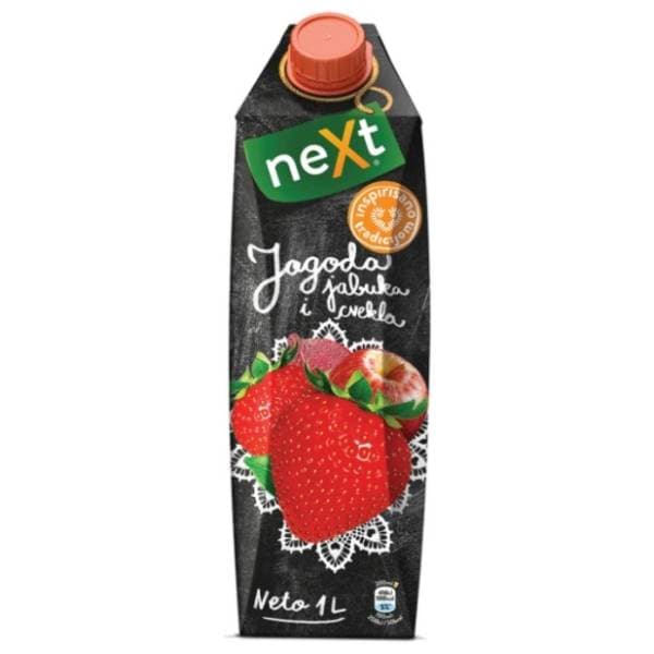Voćni sok NEXT Premium jagoda 100% 1l 0