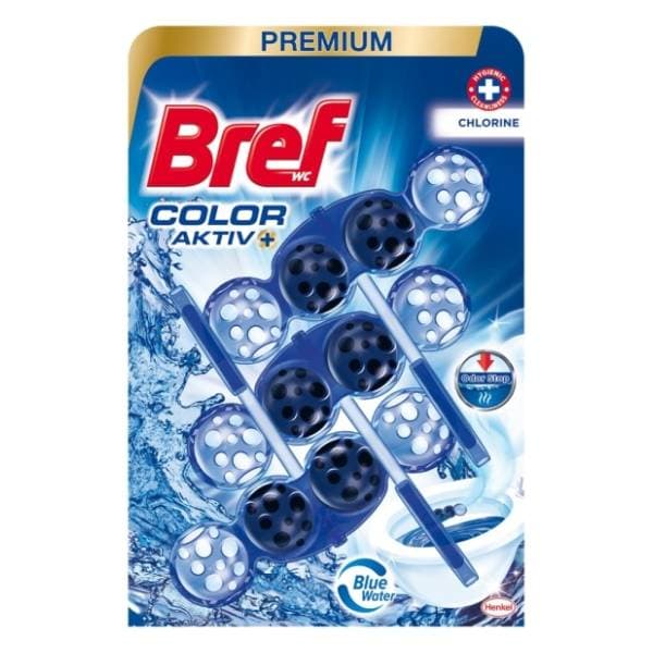 WC osveživač BREF Color aktiv Chlorine 3x50g 0