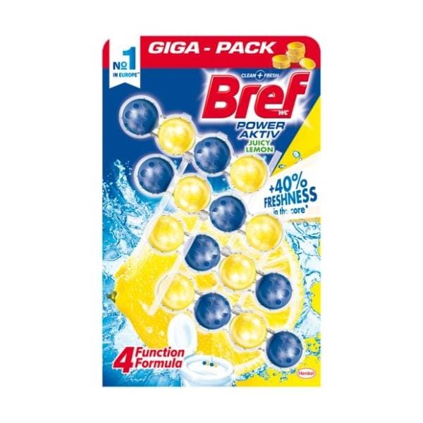 WC osveživač BREF kuglice Lemon 4x50g 0