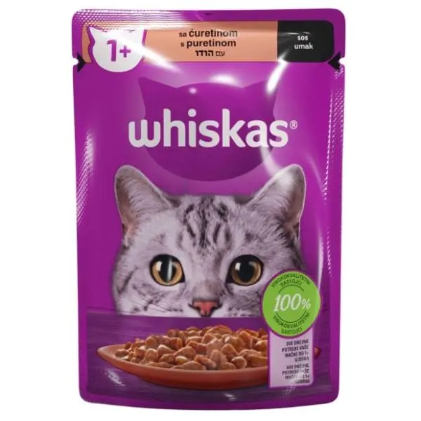 WHISKAS Adult hrana za mačke ćuretina 85g 0