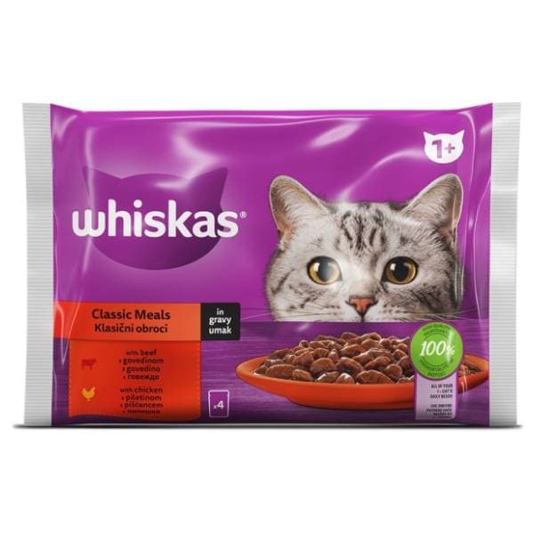 WHISKAS Adult hrana za mačke izabrani obroci 4x85g 0