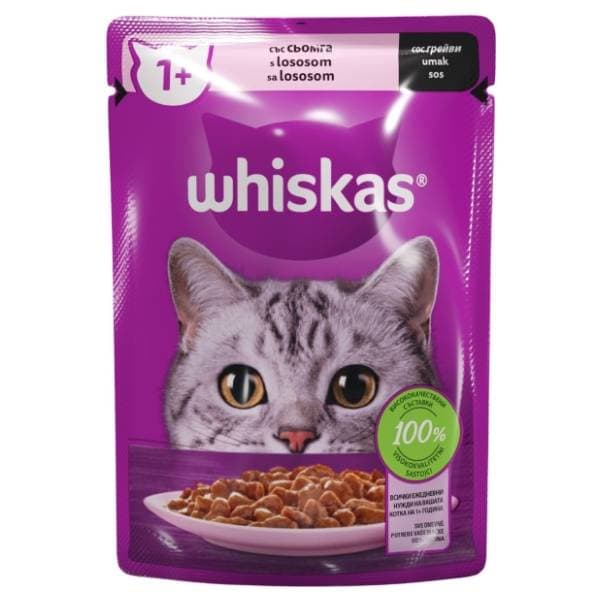 WHISKAS Adult hrana za mačke losos 85g 0